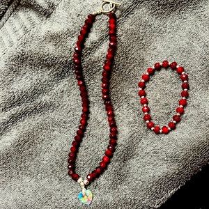 Adorable handmade light weight necklace and bracelet set.